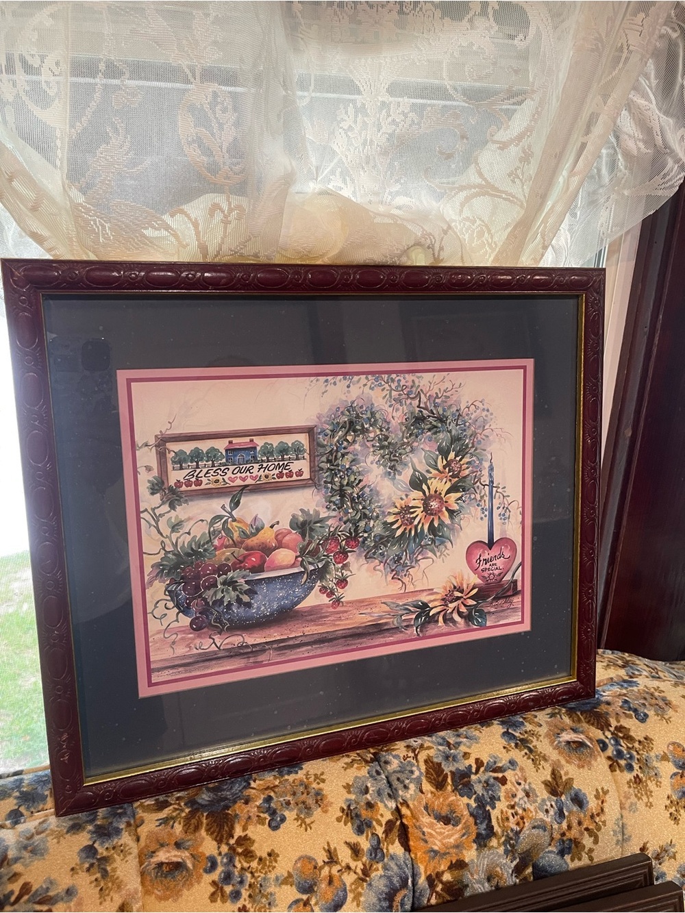 Cottagecore vintage large wall hanging